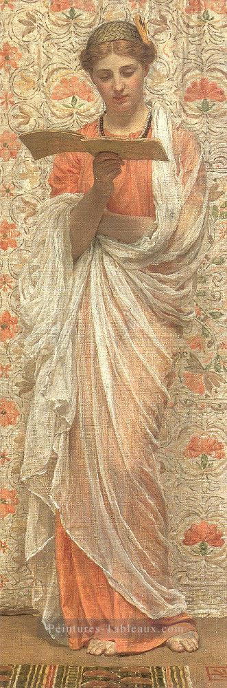 Un lecteur figure féminines Albert Joseph Moore Peintures à l'huile